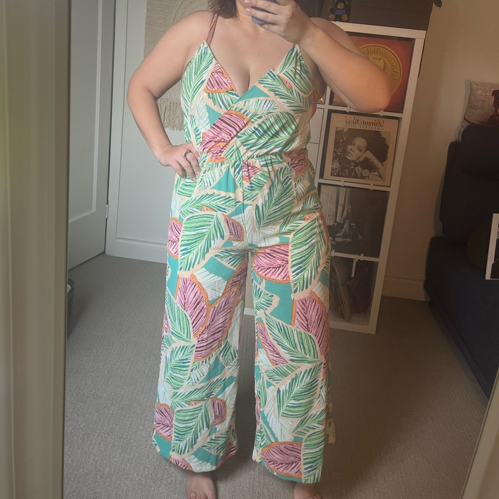 Tropical Leaf Tegan Jumpsuit